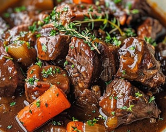 Beef Stew Recipe Easy Dinner Ideas Comfort Food Quick Meal (Digital Download)