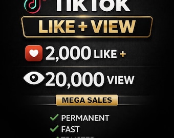 2000 TikTok Likes 20.000 views | Real TikTok Like Service | Fast Delivery | Safe & Trusted Social Media Growth