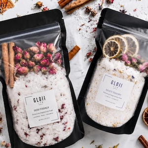 Magnesium Bath Soak with Botanicals | Muscle & Body Soak | Deep Exhale + Reset Theory