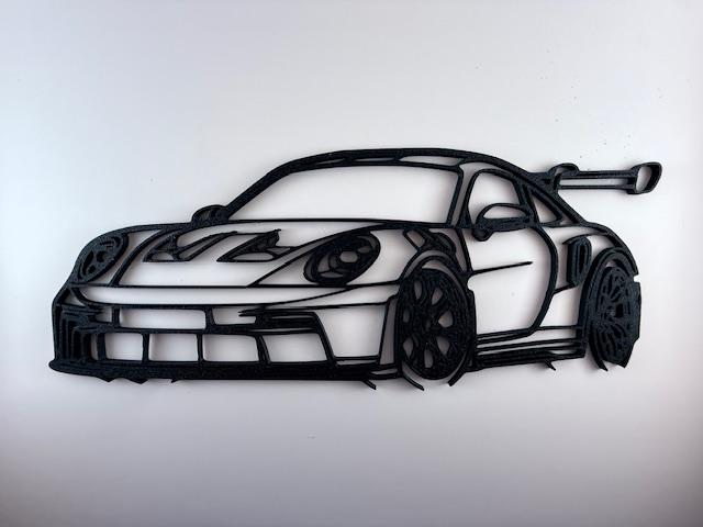 Porsche 911 GT3 RS Wall Art 3D Printed | Sports Car Decor | Automotive ...