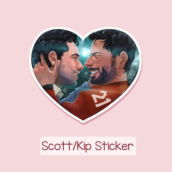 Sticker coeur découpé Scott/Kip Rivalité chauffé