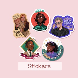 IWTV-stickers: Lestat, Louis, Armand, Claudia, Daniel