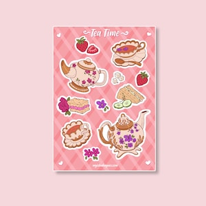 Tea Time Sticker Bogen
