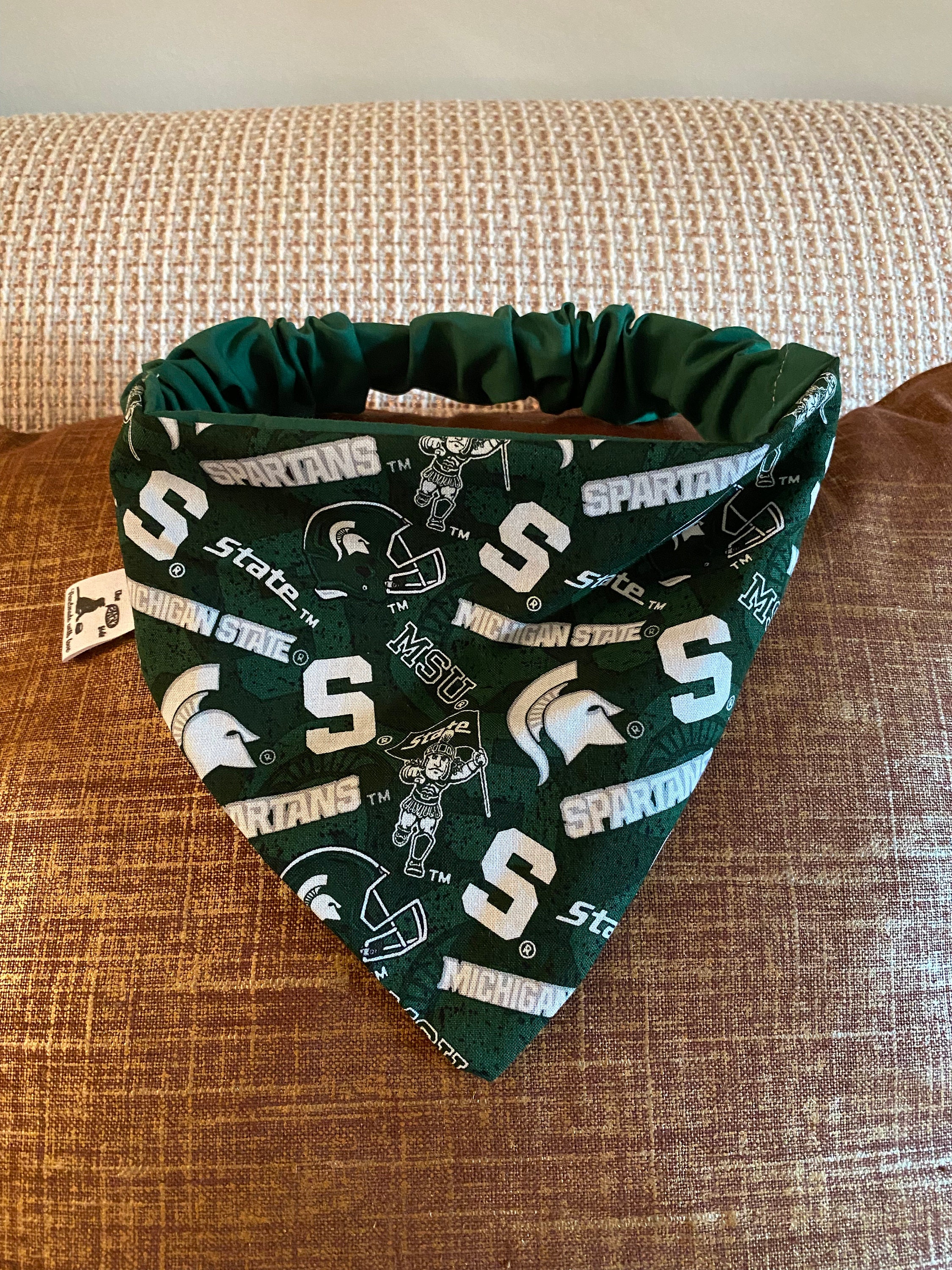 MICHIGAN STATE UNIVERSITY Dog Bandana Dog Leash Elastic Collar Made to Order Etsy