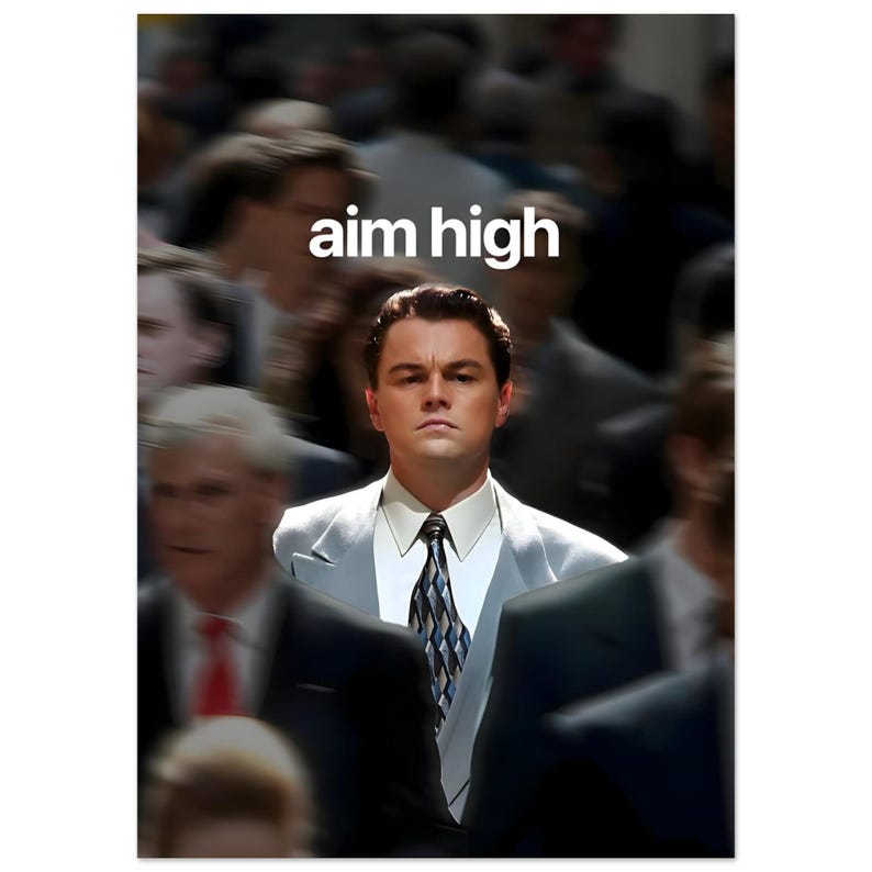 Aim High – Focused Mindset Motivational Poster, Modern Success Wall Art Print image 7
