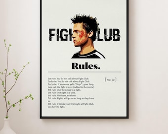 Rules of the Fight – Vintage Motivation Poster