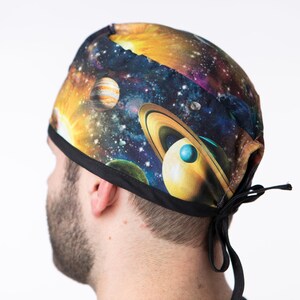 Universe Surgical Hat, Scrub cap for short haired nurses, Surgical beanie, unisex medical cap, scrub hat, nursing cap, medical scrubs