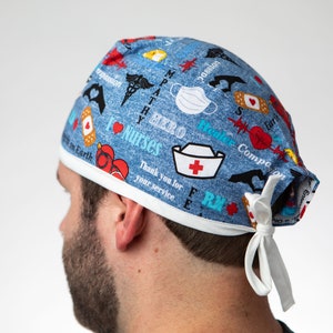 Healthcare Angel scrub cap, euro surgical cap, medical professional, Healthcare hero, unisex medical cap, nursing cap, We Love Nurses