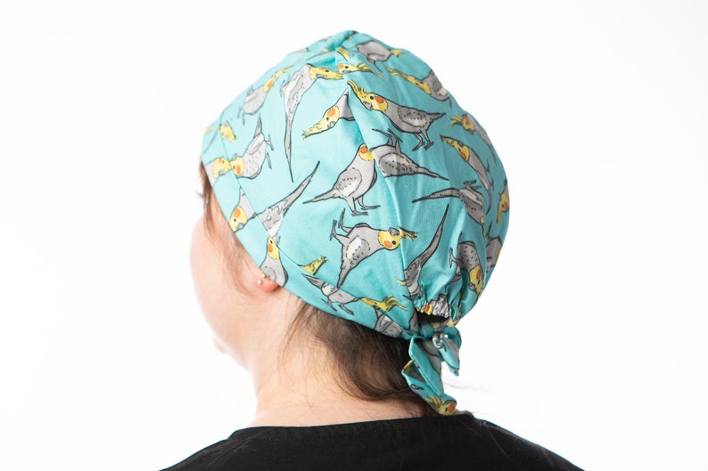 Cockatiel Scrub Cap, Exotic Avian Surgical Cap, Bird Surgical Cap Gift