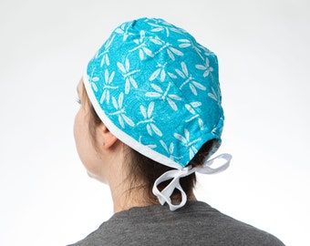 Dragonfly scrub cap, unisex surgical cap, Short hair covering Scrub hat, Surgical hat gift idea for nurses, medical professional Med Hat