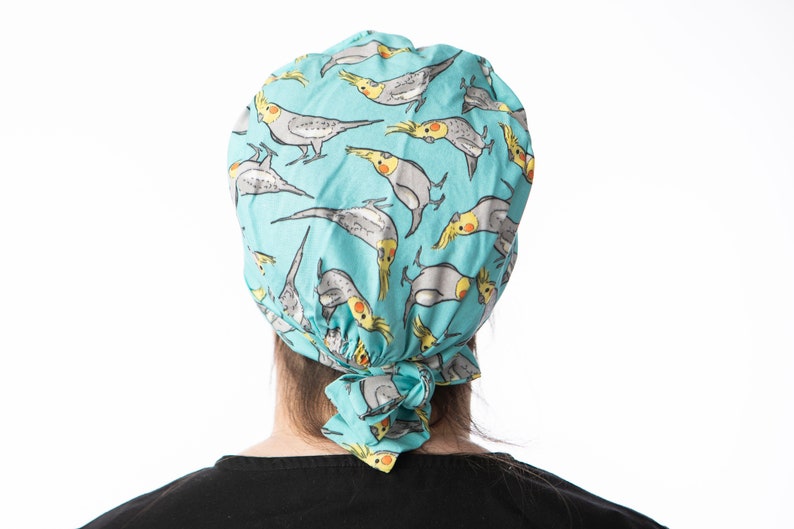 Cockatiel Scrub Cap, Exotic Avian Surgical Cap, Bird Surgical Cap Gift