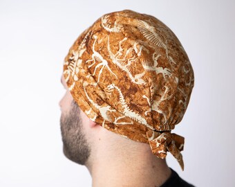Fossil scrub cap, Pixie medical professional Scrub hat, Unisex ICU Surgical cap, Surgical hat gift ideas, Dinosaur scrub cap, Dino scrub cap