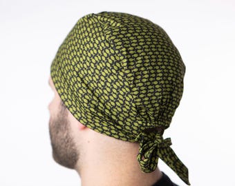 Fishing Scrub Cap, Unisex Surgical Hat, Fish Pattern Med Beanie