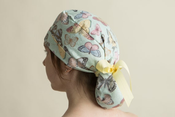 Surgical Hat Scrub Hat Scrub Cap Surgical Cap Butterflies Etsy