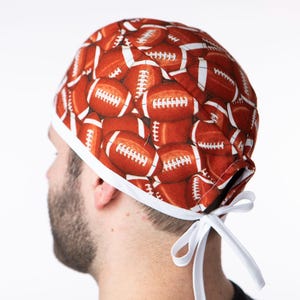 Football Scrub cap, medical professional short Scrub hat, Surgical nurse cap gift ideas, Super Bowl pediatric Surgical hat, nurse Med cap
