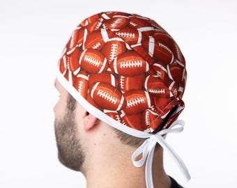 Football Scrub cap, medical professional short Scrub hat, Surgical nurse cap gift ideas, Super Bowl pediatric Surgical hat, nurse Med cap
