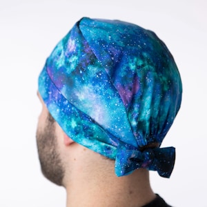 Galaxy Surgical Hat, Scrub cap for short haired nurses, Surgical beanie, unisex medical cap, scrub hat, nursing cap, medical scrubs
