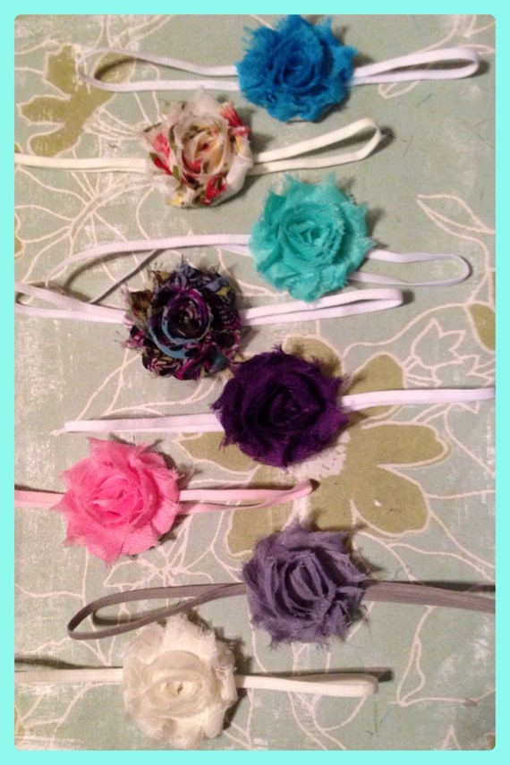 Shabby Chic -petite Shabby Headband With Thin Elastic  display picture 1