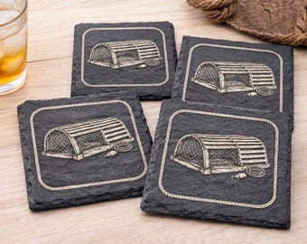 Nautical Lobster Trap Design - Rope Frame Coastal Decor