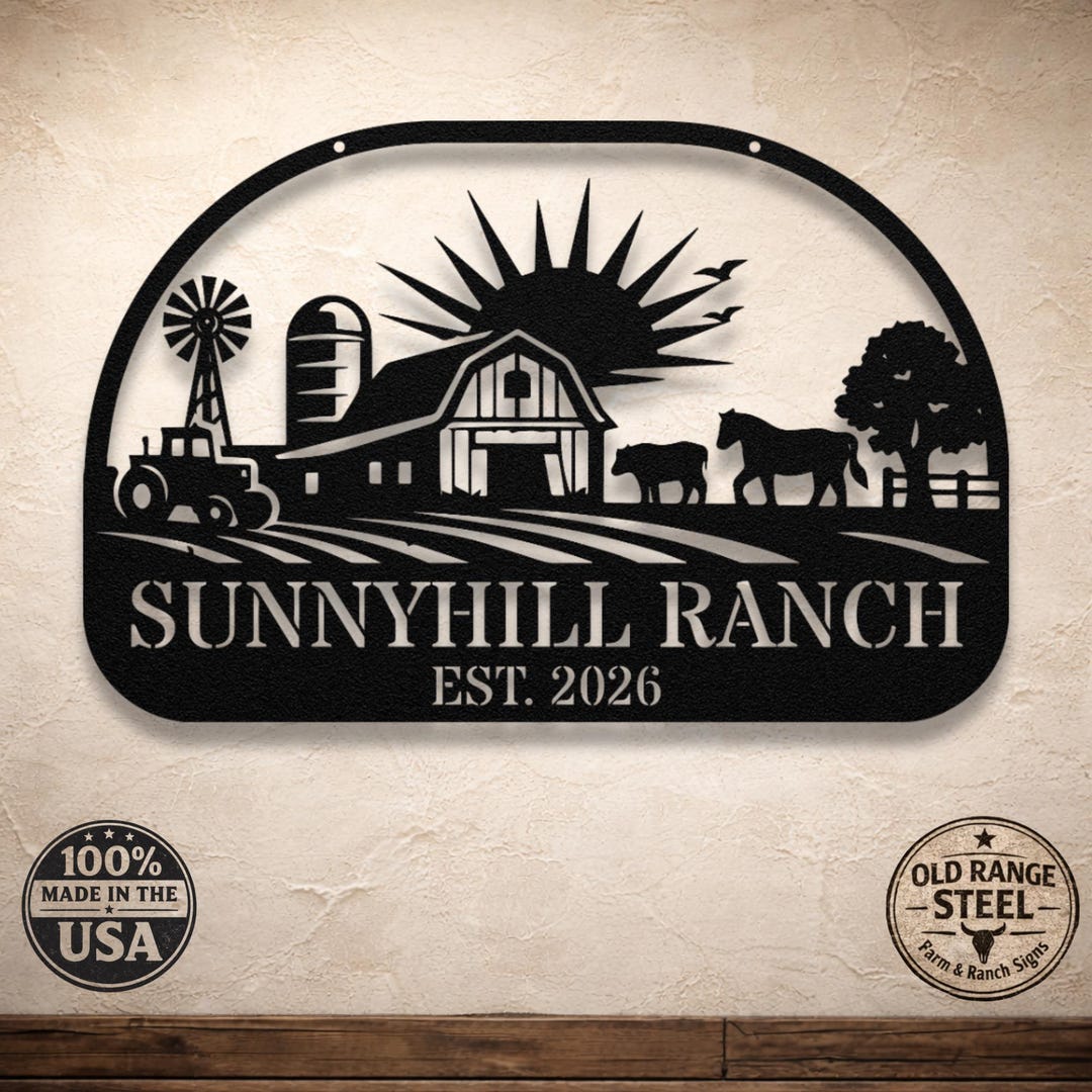 Custom Ranch Metal Sign – Personalized Ranch Name Sign | Custom Steel ...