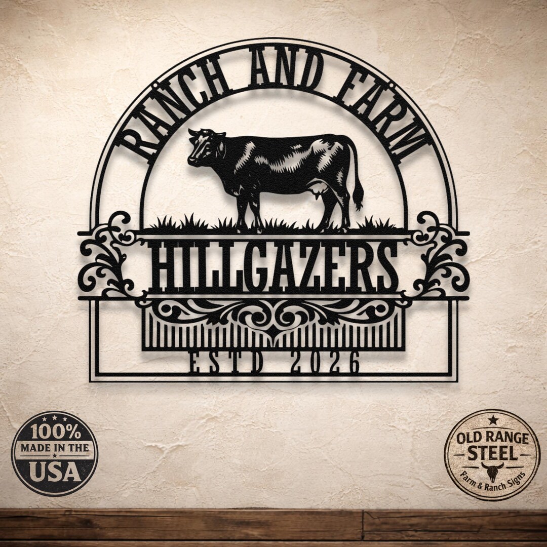 Custom Ranch Sign Metal – Personalized Cattle Ranch Sign | Custom Steel ...