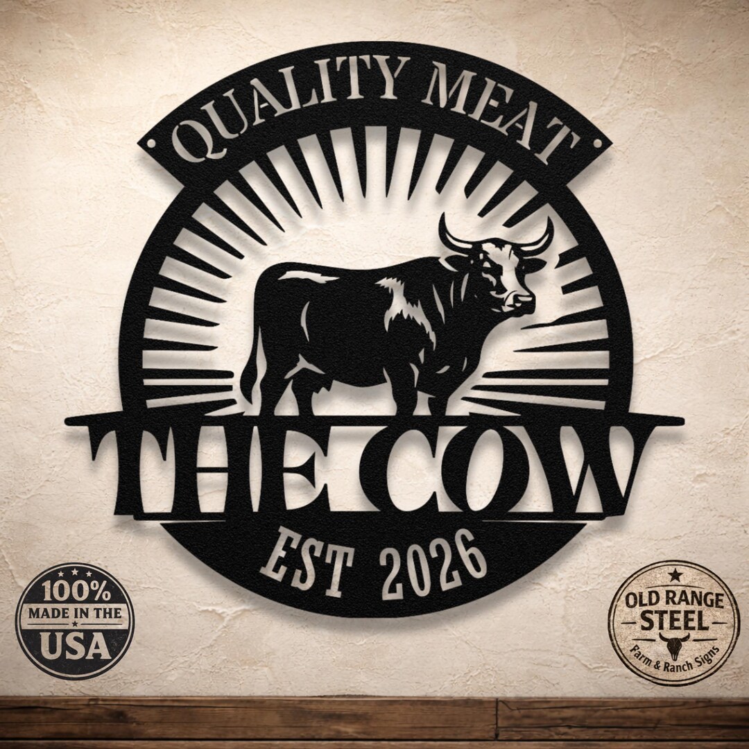 Custom Cattle Ranch Sign Custom Cattle Farm Metal Sign – Personalized Beef Farm Sign | Custom ...