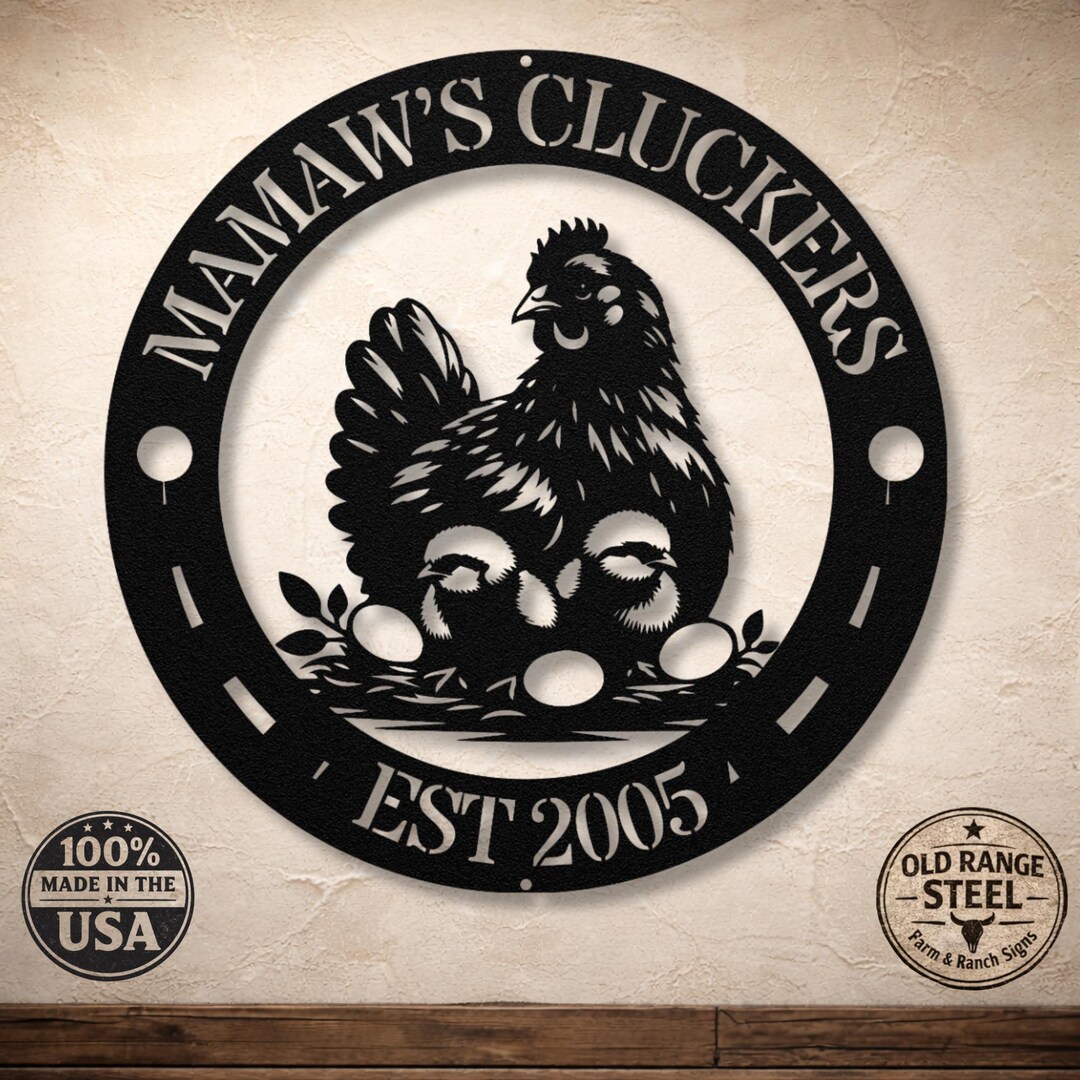 Chicken Yield Sign Custom Farm Sign Metal – Personalized Chicken Coop Sign | Custom ...