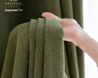 Custom Wheat Textured Woven 90% Blackout Curtains
