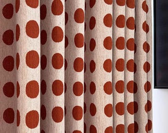 Custom Polka Dot Curtains | Retro Mid Century Modern Drapes