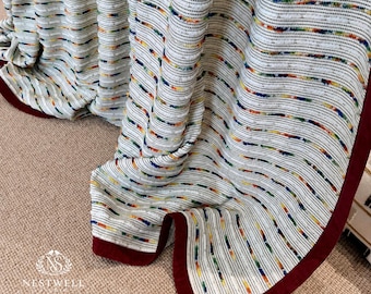 Custom Rainbow Stripe Woven Curtains