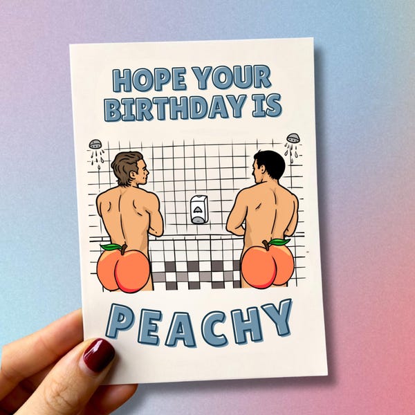 Tarjeta de cumpleaños con diseño de fan de "Acalorada rivalidad", romance gay de hockey, inspirada en Shane Hollander e Ilya Rozanov, papel sedoso de gramaje extra A6.
