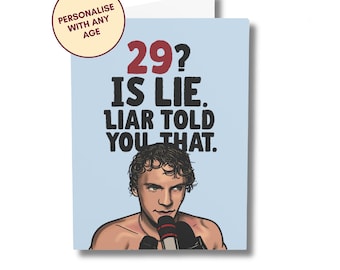 Heated Rivalry Personalised Birthday Card, Editable Age, Ilya Rozanov Inspired Printable Template Card, Blue Digital Download