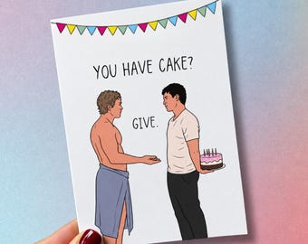 Heated Rivalry Fan Art Birthday Card, Gay Hockey Romance, A6 Silky Heavyweight Paper