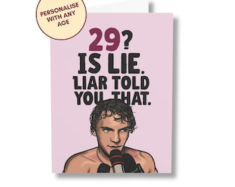 Personalised Heated Rivalry Birthday Card, Editable Age, Ilya Rozanov Printable Template, Pink Digital Download
