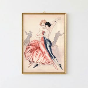 Flapper Girls Dancing by Armand Vallee | 1920s Art Deco Sapphic Art