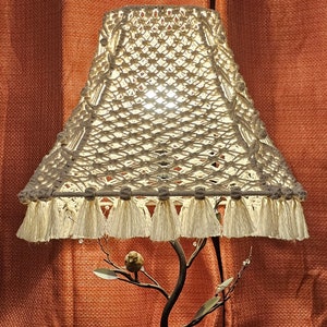 Boho Vibe Lamp and Handmade Macrame Shade Bundle