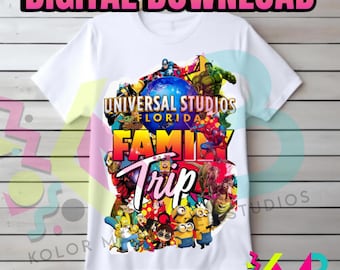 Diseño de camiseta imprimible UNIVERSIAL ORLANDO Florida Vacation Descarga digital para camisetas DIY