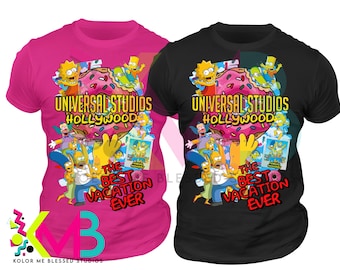 Camiseta de Los Simpson: Vacaciones en familia, Parque Temático Universal Studios Hollywood (Archivo digital)