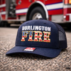 Custom Firefighter Department Hat, Personalized City Fire Hat, Custom Firefighter Hat, Embroidered Fire Dept Hat, First Responder Gift