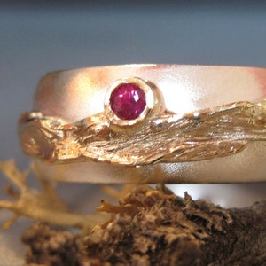 Ring Gold and Silver, Ruby image 1