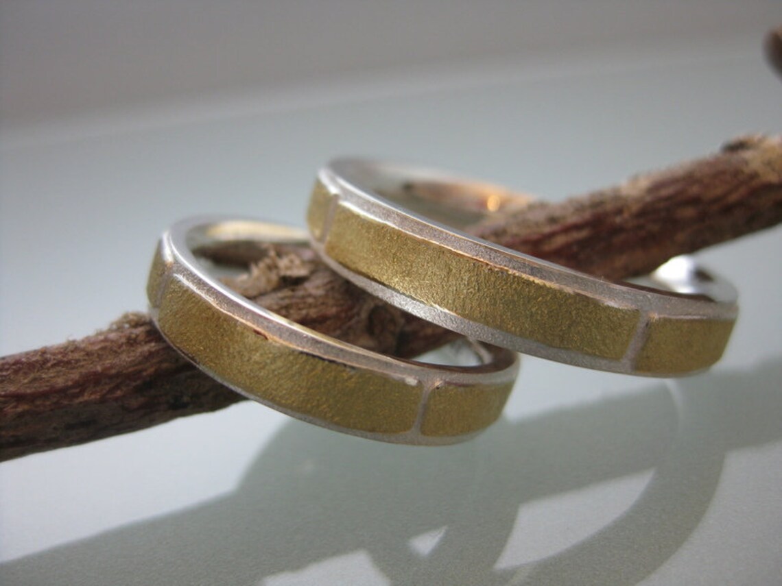 Wedding Rings Wedding Rings Partner Rings Silver / Gold Etsy