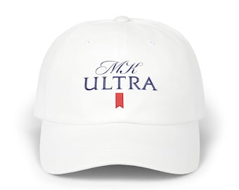 Gorra bordada MK Ultra / Gorra estilo vintage con logo tipográfico
