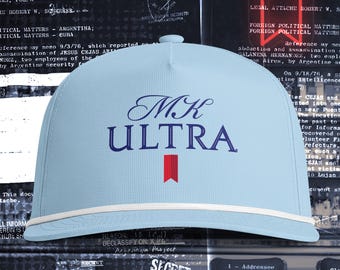 Gorra de cerveza MK ULTRA / Gorra de cuerda con parodia de conspiración / Ropa urbana ocultista