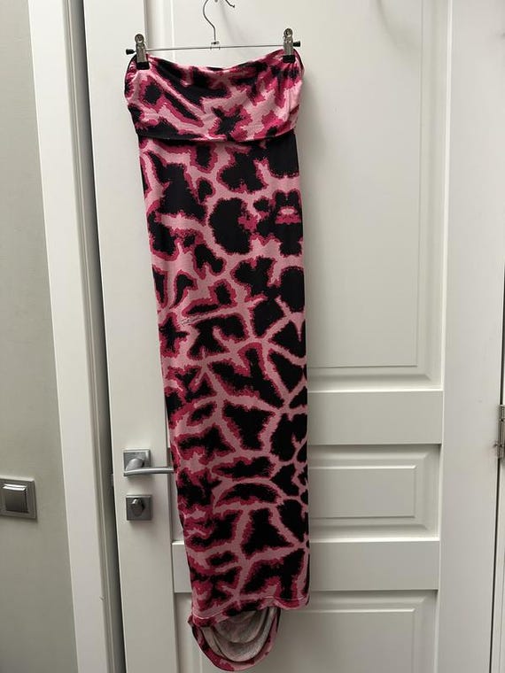 just cavalli pink dress Just Cavalli graphic-print Flared Dress | Pink