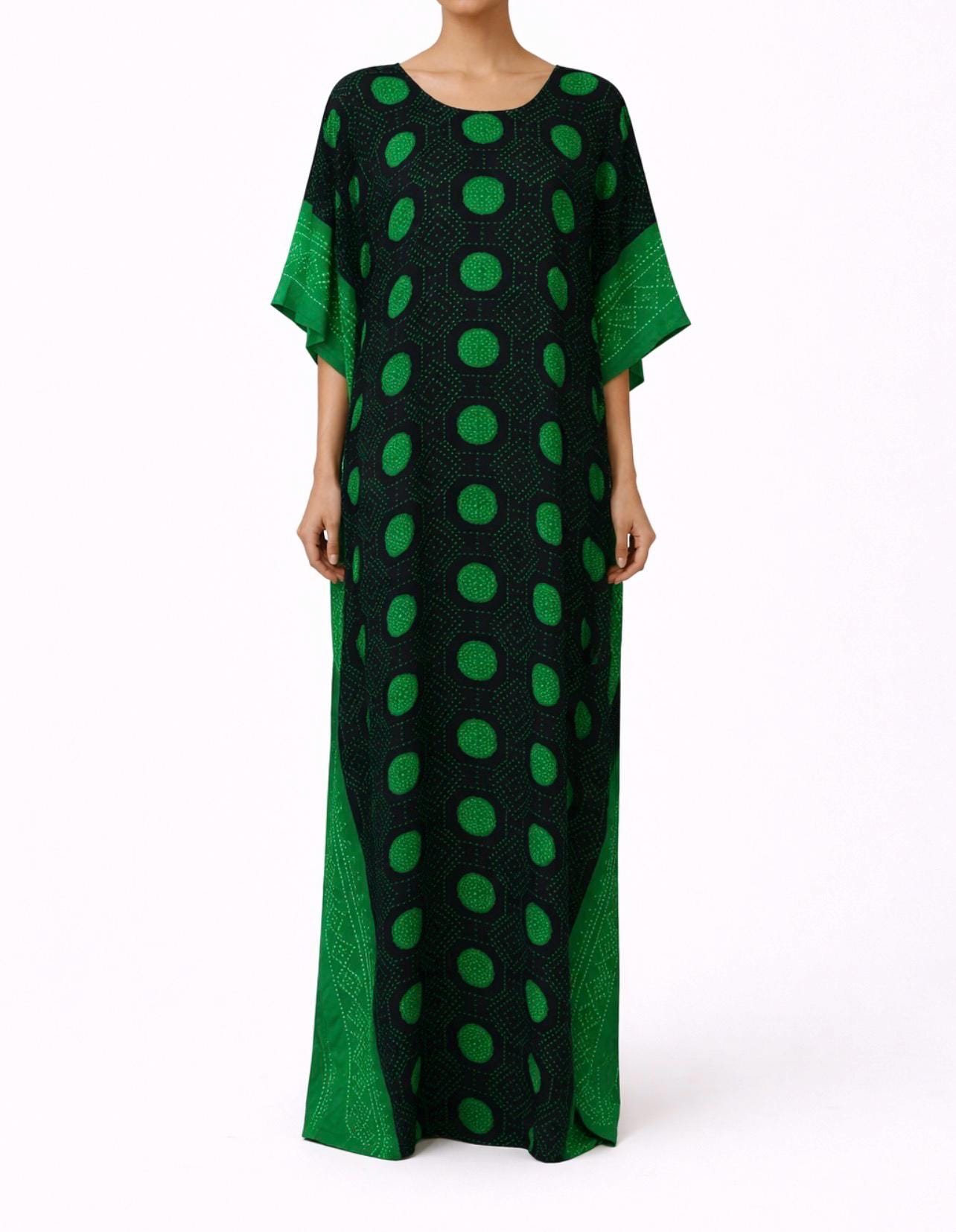 Green Bandhani Dress - Etsy