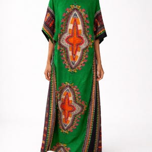 knee length dresses for ladies Kissi African Dashiki Maxi Dress main image 1