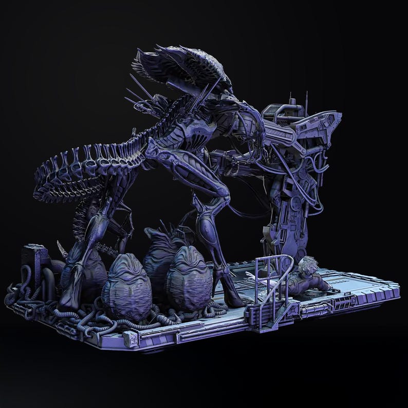 Queen Alien Diorama STL File - Etsy