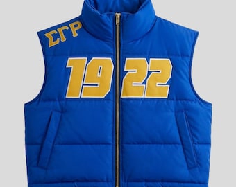 Sigma Gamma Rho Cropped Puffer Vest