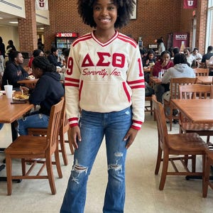 Delta Sigma Theta Embroidered Vintage 90's Style Sweatshirt image 2