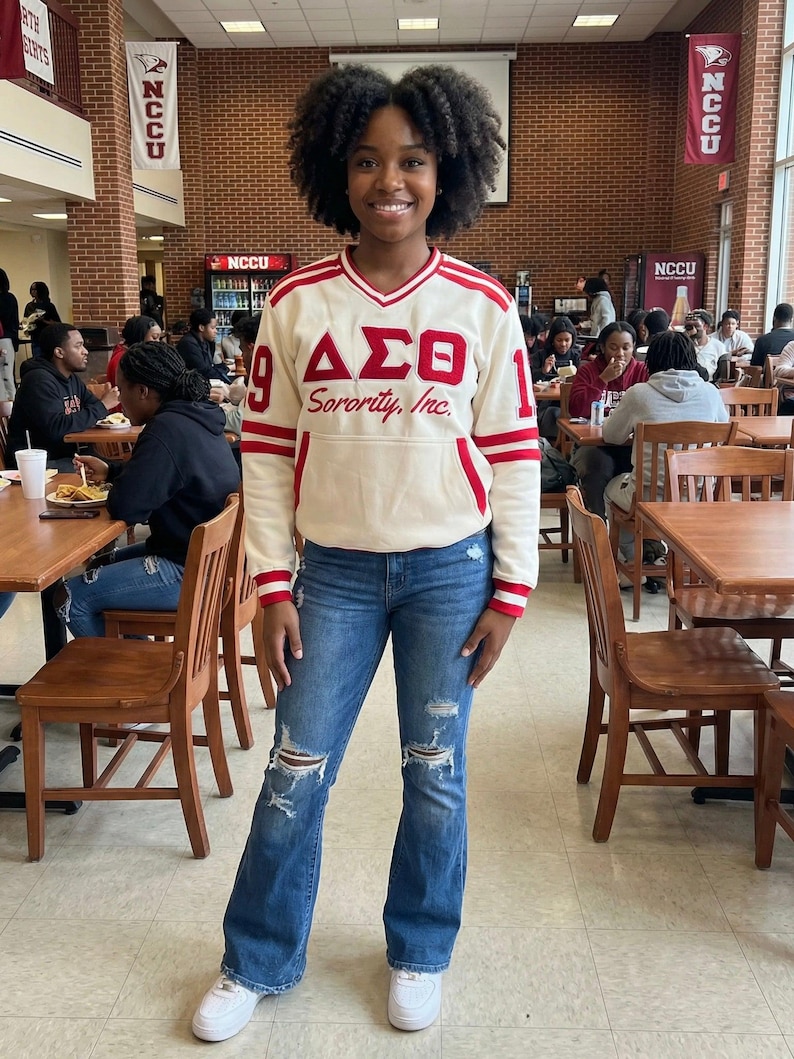 Delta Sigma Theta Embroidered Vintage 90's Style Sweatshirt image 2